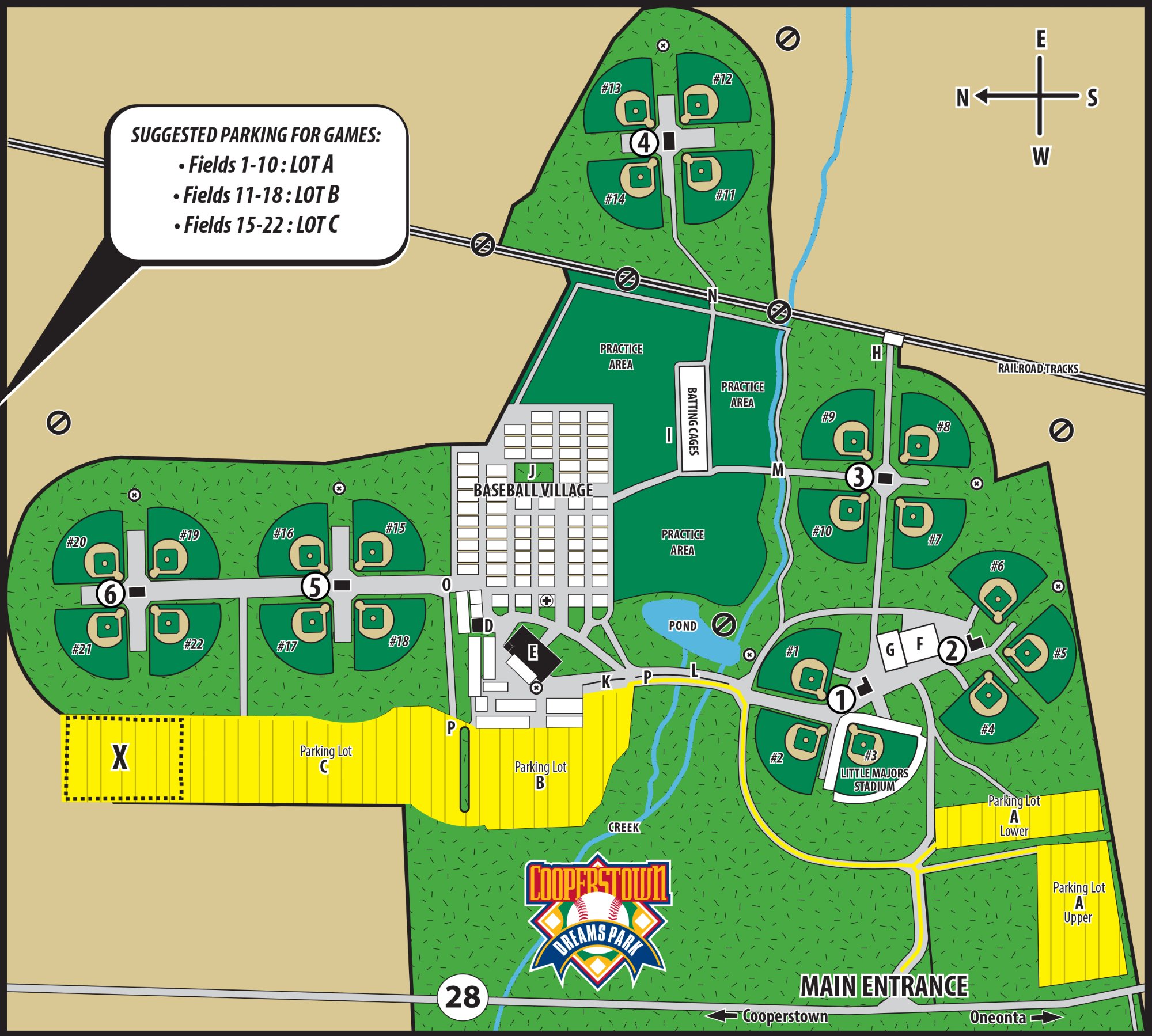 Cooperstown Dreams Park Map
